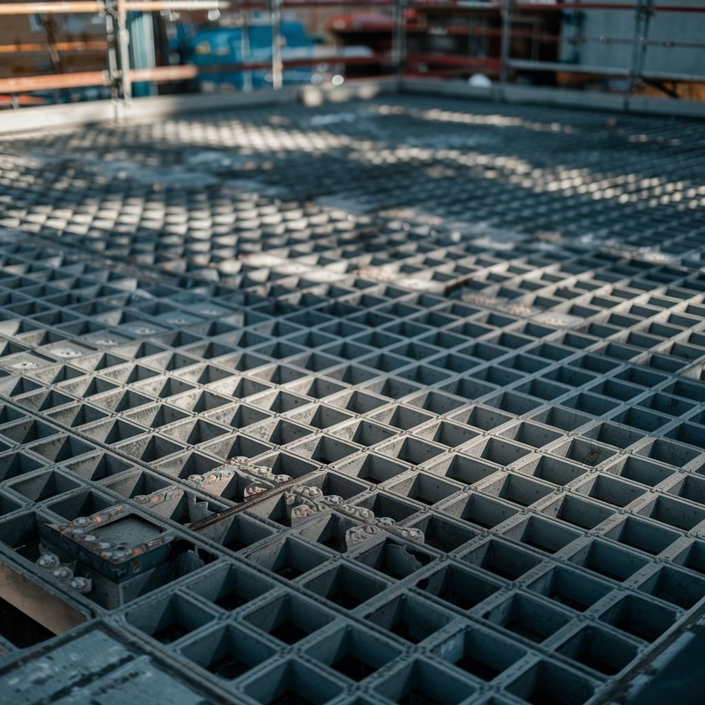 beton wylewany na płytę ażurową