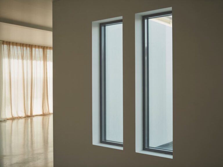 nowoczesne okna w jasnym pokoju