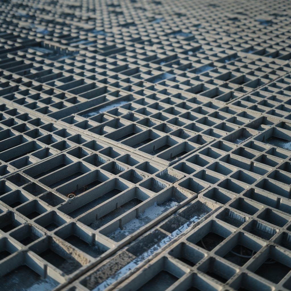 szalunek płyty ażurowej z betonem